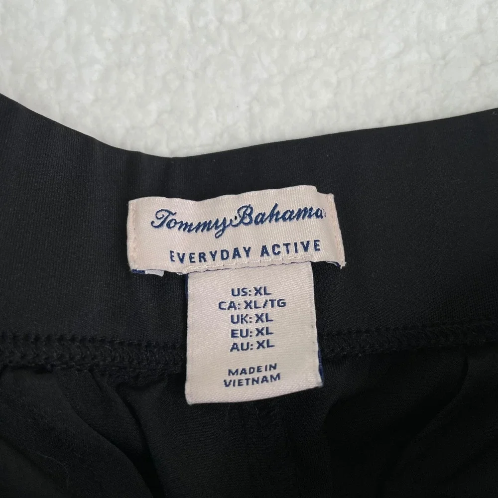Tommy Bahama Everyday Active Black Ankle Pants Womens XL Stretch Zipper Hem XL